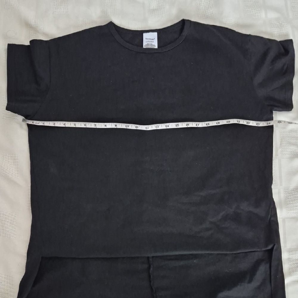 Women's Classic Black Short Sleeve Cotton Tee - Picture 8 of 16